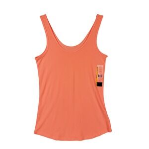 No Boundaries Orange Scoop Tank Size L 11 13 Soft Fitted Basic Y2K Athleisure